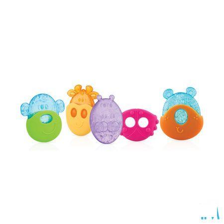 Nuby Koelbijtfiguur Diertjes Met Beschermhoes - 3m +   -  New Valmar