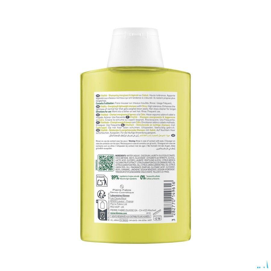 Klorane Capilaire Shampooing Pulpe Cedrat 200 ml