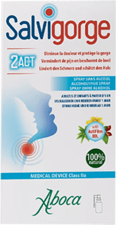 Salvigorge 2act Spray sans Alcool 30 ml  -  Aboca