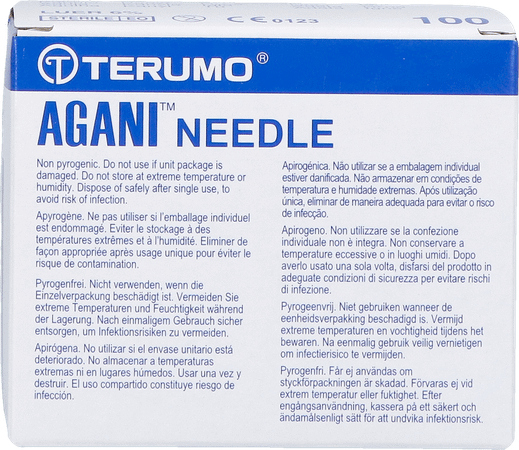 Terumo Aiguille Agani 21G 1 1/2 Rb Vert 100  -  Terumo Europe
