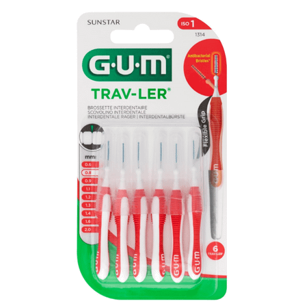 Gum Trav-ler Interdent.borsteltje 0,8mm 6 1314m6