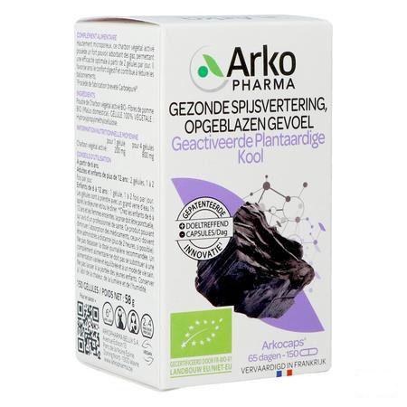 Arkocaps Plantaardig Kool Capsule 150  -  Arkopharma