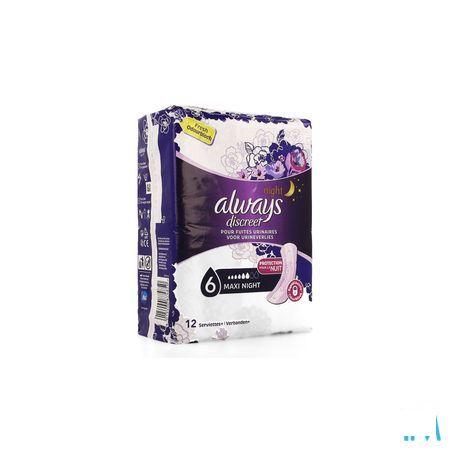Always Discreet Incontinence Pads Maxi Night Spx12