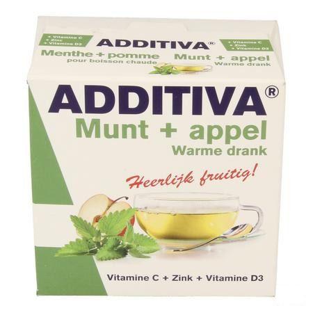 Additiva Warme Drank Munt Appel Zakje 10x12g  -  Bomedys