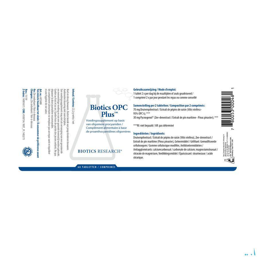 Biotics OPC Plus 60 tabletten  -  Energetica Natura