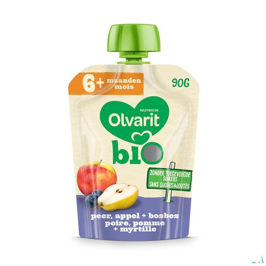 Olvarit Bio Poire Pomme Myrtille 6M 90G  -  Nutricia