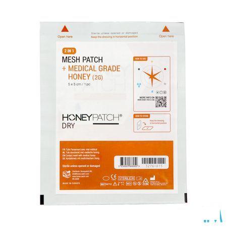 Honeypatch Mini-dry/tulle Pansement Alg. Ster 5x5cm  -  Honey Patch