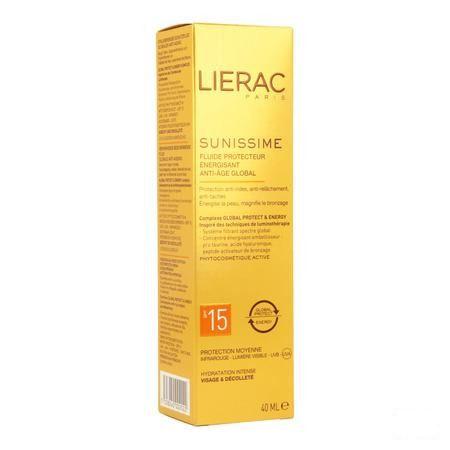 Lierac Sunissime Fluide Visage Ip15 Prot.ener 40 ml