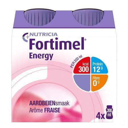 Fortimel Energy Aardbei 4x200 ml 2320463  -  Nutricia