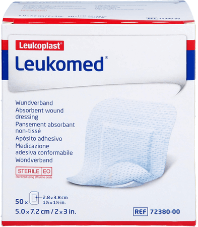 Leukomed Verband Steriel 7,2cm x  5cm 50 7238000