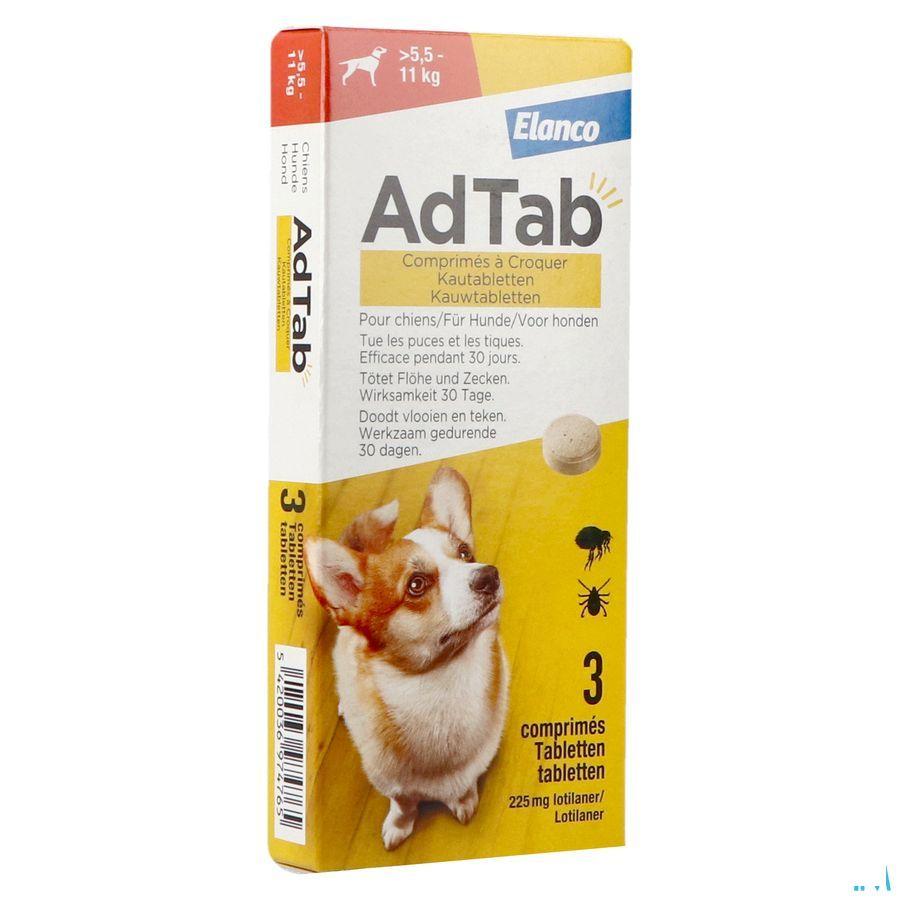 Adtab 225mg Hond >5,5Kg-11Kg Kauwtabl 3