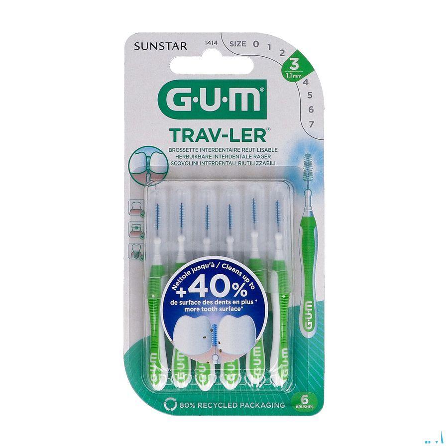 Gum Trav-ler Interdent.borsteltje 1,1mm 6 1414m6