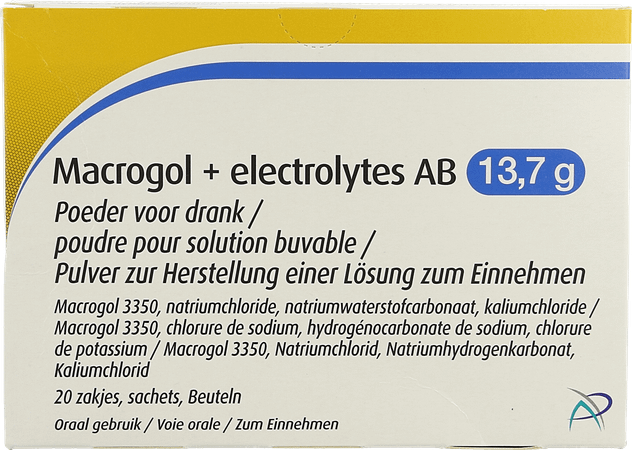 Macrogol+Electrolytes Ab 13,7G Pdr Opl Zakje 20