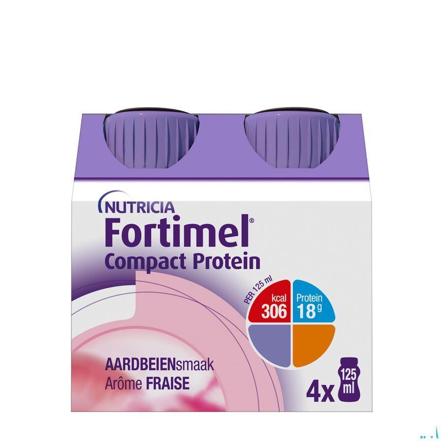 Fortimel Compact Protein Aardbei 4x125 ml  -  Nutricia