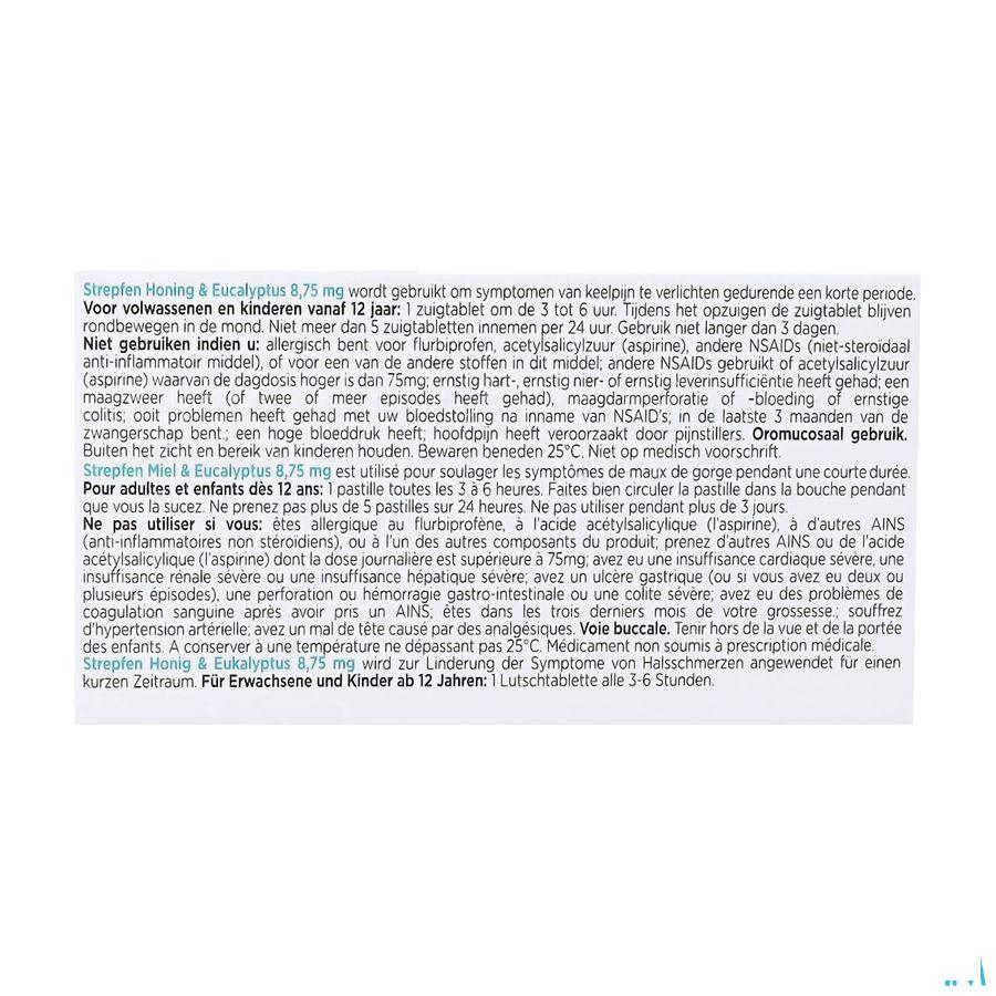 Strepfen Miel & Eucalyptus 8,75mg Past 24