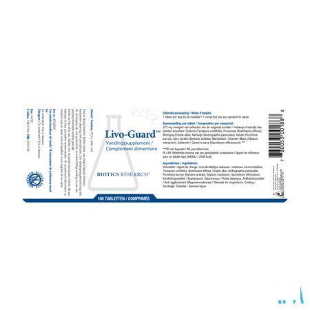 Biotics Livo-Guard 180 tabletten  -  Energetica Natura