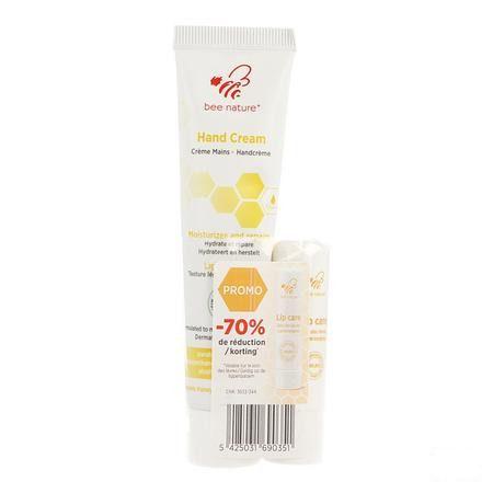 Bee Nature Creme Mains 40 ml + Soin Levres 4,5 gr 70%