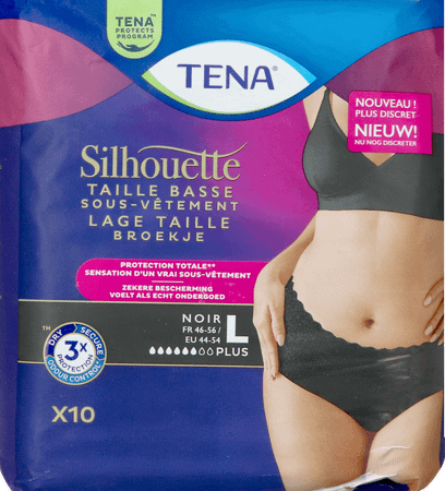 Tena Silhouette Plus Noir Lage Taille L 10 780223