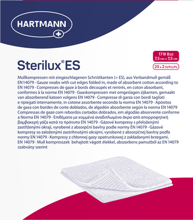 Sterilux Es Kompres Steriel 8Pl 7,5X 7,5Cm 25X 2 4185544  -  Hartmann
