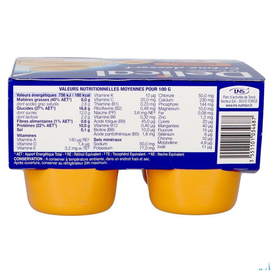 Delical Creme Dessert La Floridine Abrikoos 4 x 200 gr