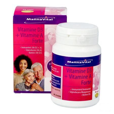 Mannavital Vitamine D3 + Vitamine A Forte Caps 90