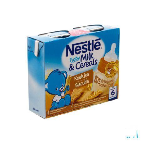 Nestle Baby Milk & cereal Koekjesmeel 2x250 ml  -  Nestle