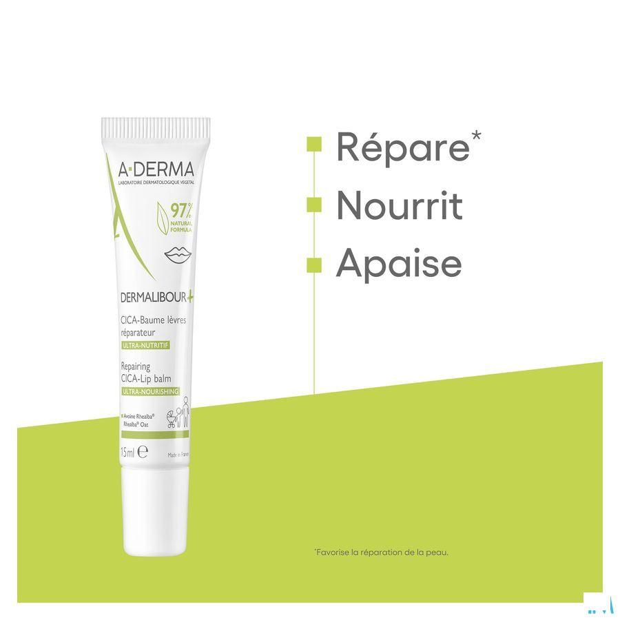 Aderma Dermalibour + Cicabalsem Lippen 15 ml  -  Aderma