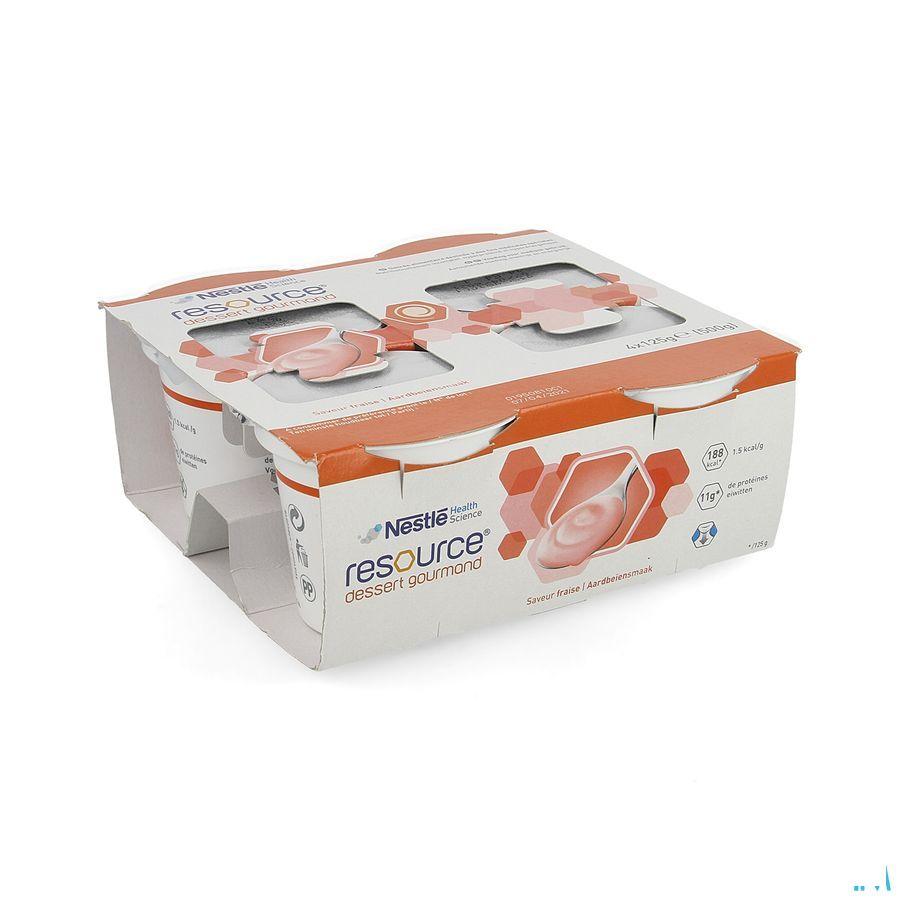 Resource Dessert Gourmand Aardbei 4x125 gr 12311130  -  Nestle