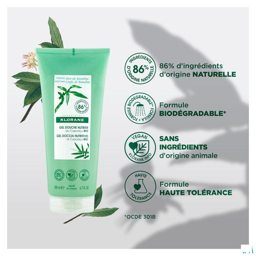 Klorane Lichaam Douchegel Seve Bamboe 200 ml