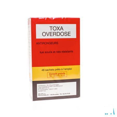 Toxa Overdose Muizenvergif 48 X 25 gr