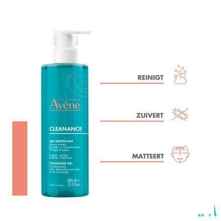 Avene Cleanance Gel Nettoyant 400 ml  -  Avene