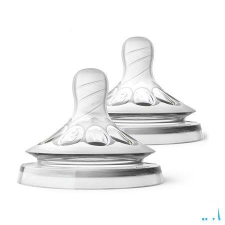 Philips Avent Natural 2.0 Zuigspeen 3 Gaatjes Scf043/27  -  Bomedys