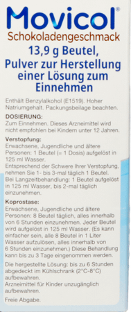 Movicol Gout Chocolat Sachets 20 X 13,7g 
