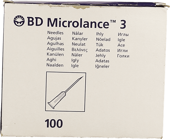 Microlance 3 Naald 22G 1 0,7Mm 25Mm 100 Zwart