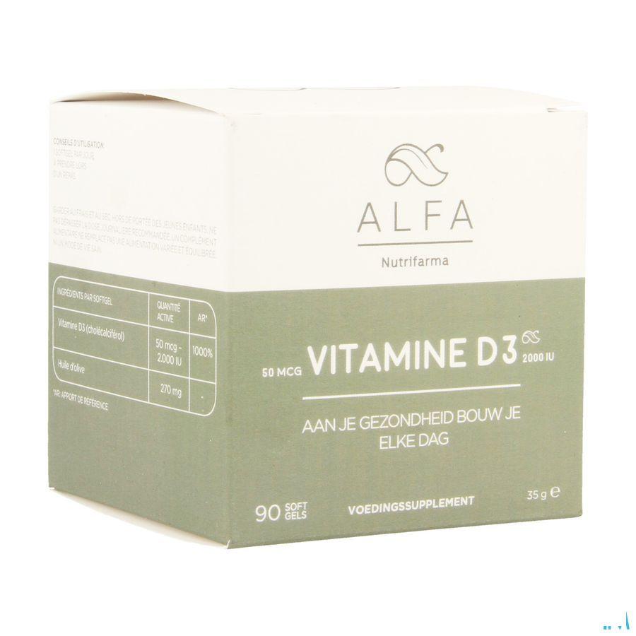 Alfa Vitamine D3 2000iu Softgels 90  -  Nutrifarma