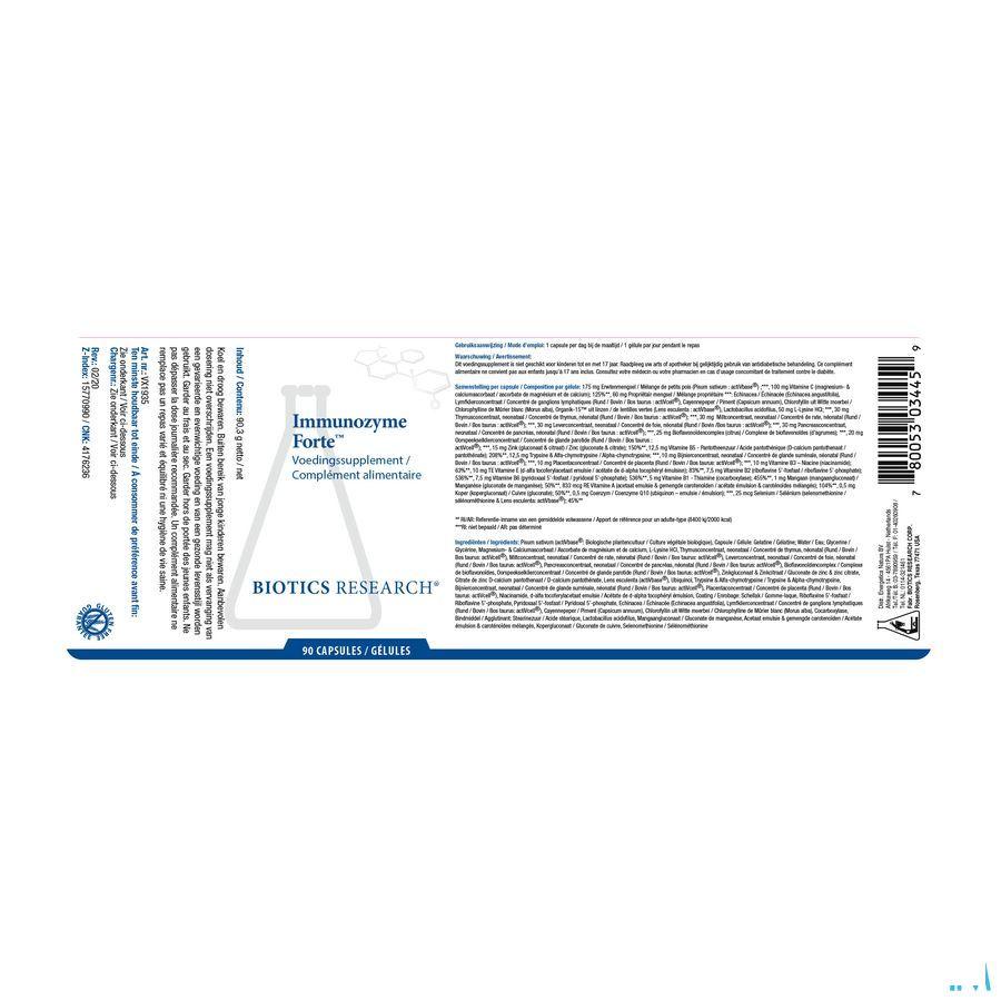 Biotics Immunozyme Forte 90 capsules  -  Energetica Natura