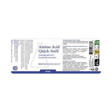 Biotics Amino Acid Quick-Sorb 59.2 ml  -  Energetica Natura