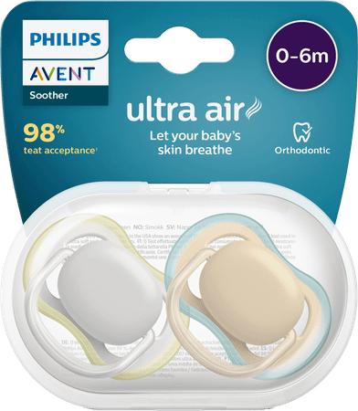 Philips Avent Sucette +0M Air Vert Gris
