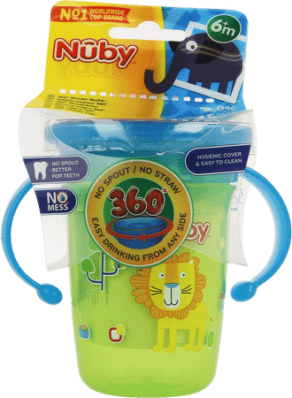 Nuby 360r Wonder Cup Handvatten Groen 240 ml  -  New Valmar