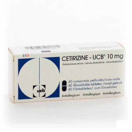 Cetirizine Ucb Comprimes Pel. 40 X 10 mg