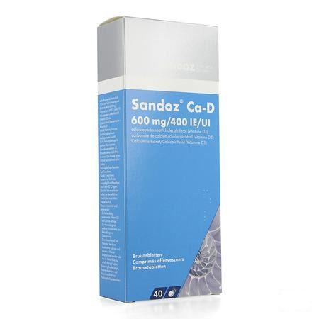 Sandoz Ca D 600 mg/400IEComprimes Effervescents 40 