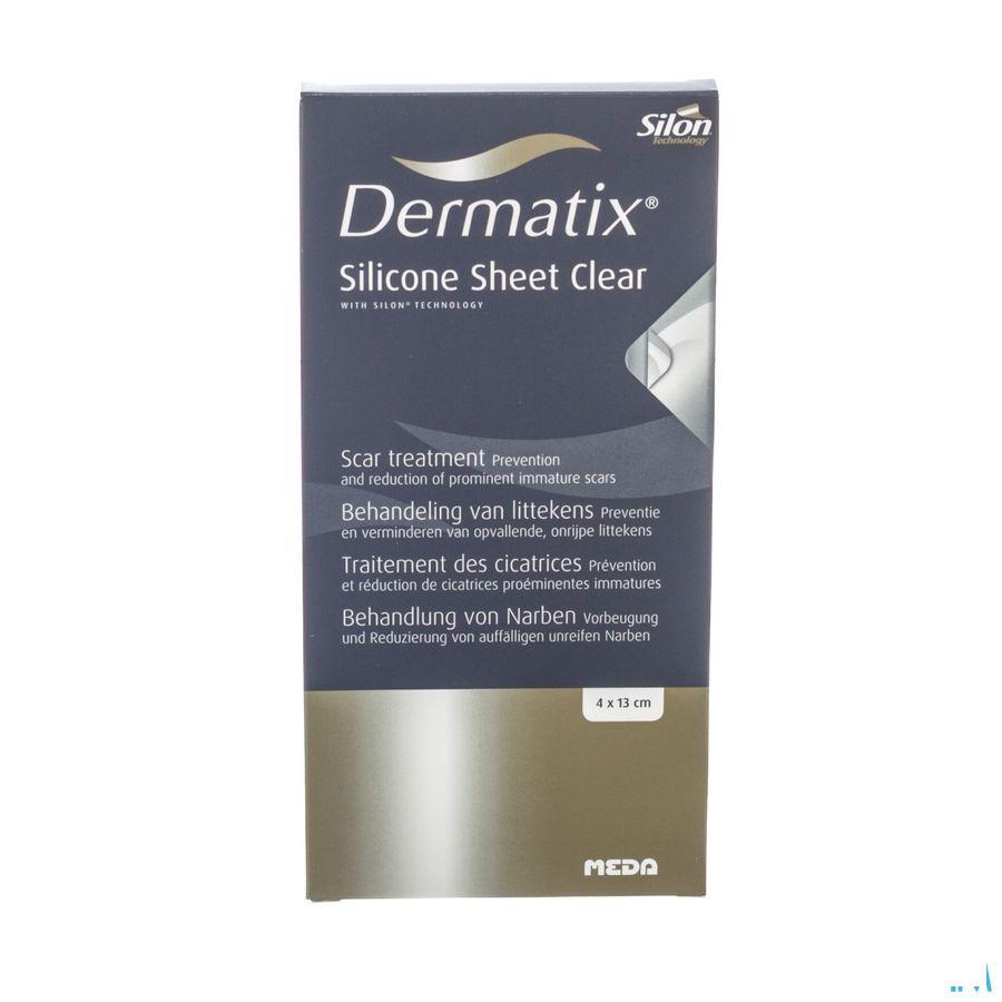 Dermatix Silicone Sheet Clear Adhesive 4x13cm 1