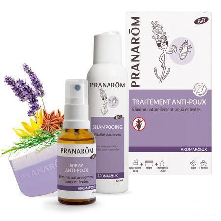 Aromapoux Bio Spray A/Poux 30 ml+Sh 125 ml+Peigne Nf  -  Pranarom