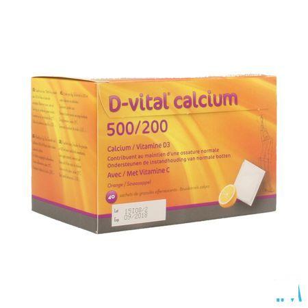 D Vital Calcium 500/200 Sinaas Zakjes 40  -  Depharm