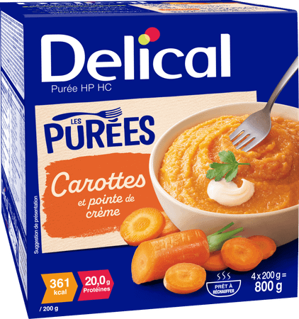 Delical Puree Wortelen Hphc 4 x 200 gr