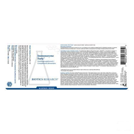 Biotics Immunozyme Forte 90 capsules  -  Energetica Natura