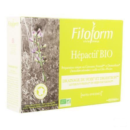 Hepactif Bio Ampoule 20x10 ml Fitoform  -  Bioholistic Diffusion