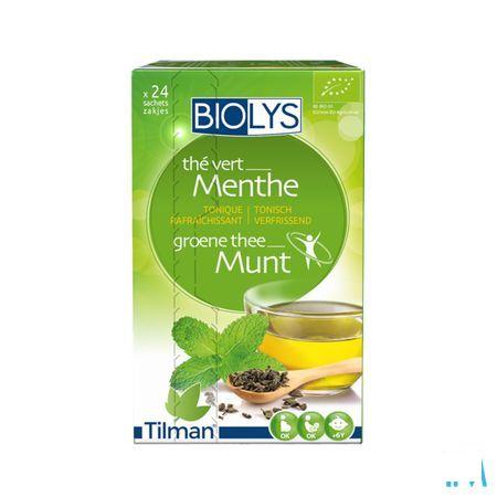 Biolys Groene Thee Munt Zakje 24  -  Tilman