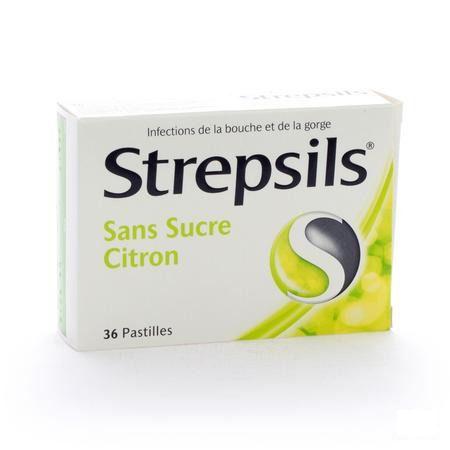 Strepsils Sans Sucre Citron Pastille 36