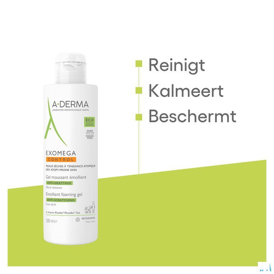 Aderma Exomega Control Gel Emolierend Flacon 500 ml  -  Aderma